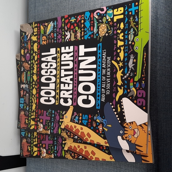 Kid Animal Search Photo Book Addition Colossal Creature Count Activity Books 2 - Picture 1 of 4